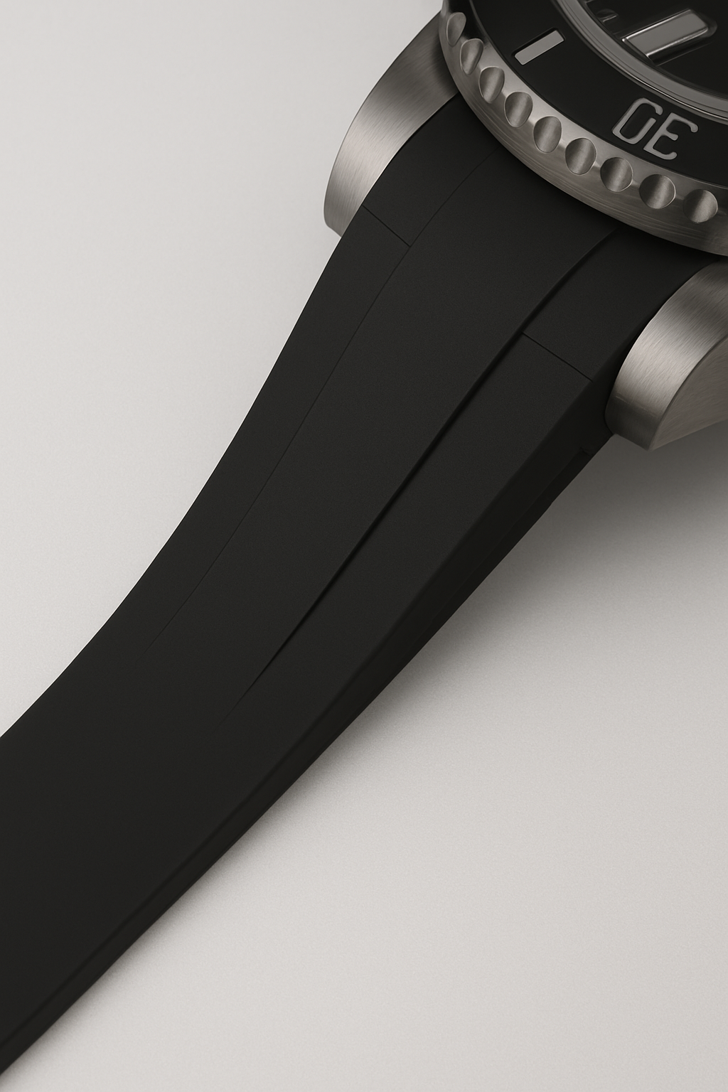 Bridge & Bezel Black Rubber Strap For Rolex (21mm) - Submariner (2020+), DateJust 41, Sky-Dweller (41mm)