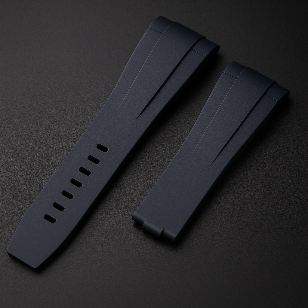 Bridge & Bezel Blue Rubber Strap For Rolex (21mm) - Submariner (2020+), DateJust 41, Sky-Dweller (41mm)
