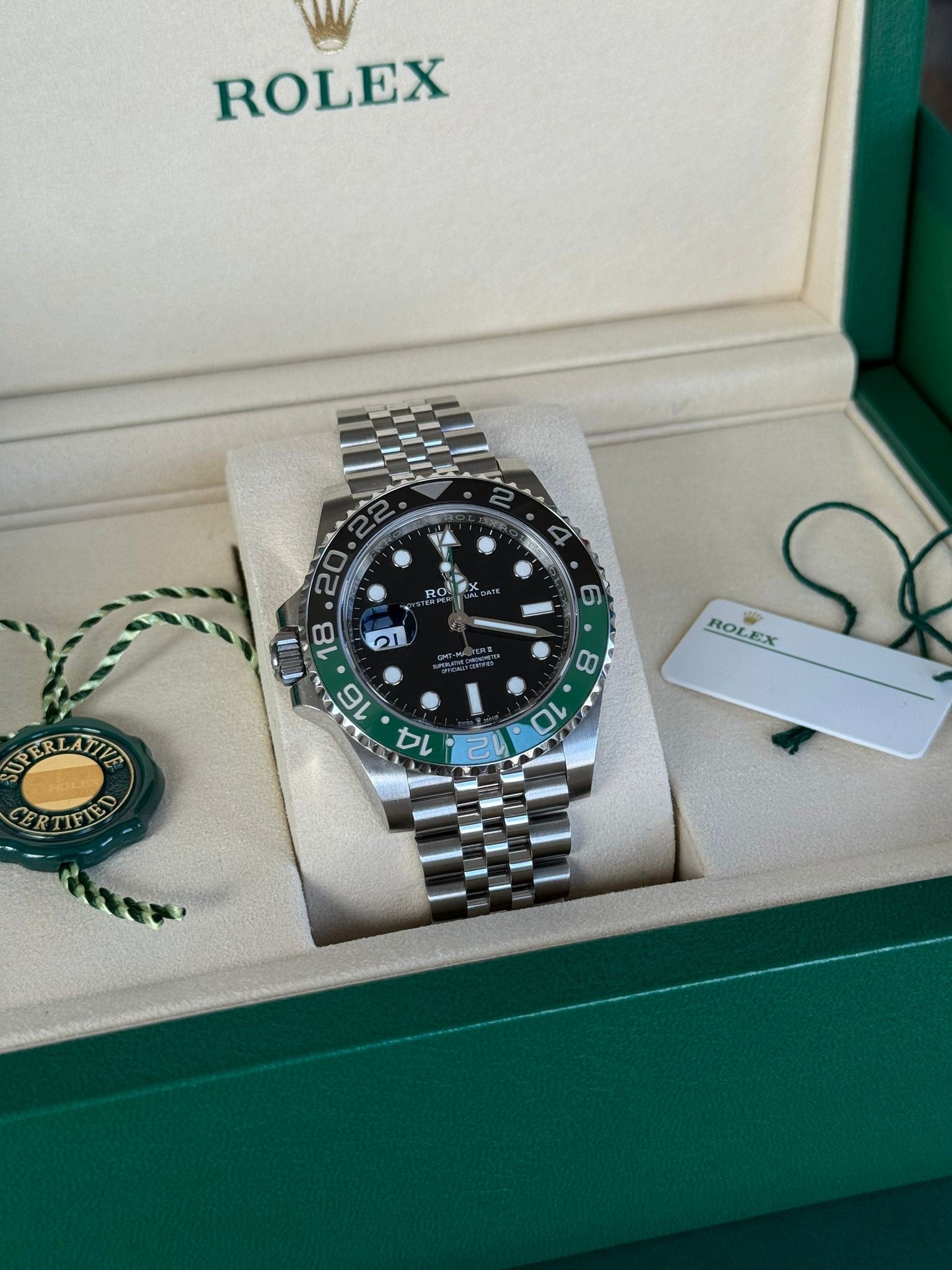 Rolex GMT-Master II “Sprite” – Jubilee (Ref. 126720VTNR) – FULL SET