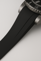 Bridge & Bezel Black Rubber Strap For Rolex (20mm) - Submariner, GMT-Master II, Yachmaster (40mm), Daytona, Sea-Dweller (40mm)