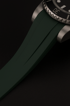 Bridge & Bezel Green Rubber Strap For Rolex (20mm) - Submariner, GMT-Master II, Yachmaster (40mm), Daytona, Sea-Dweller (40mm)